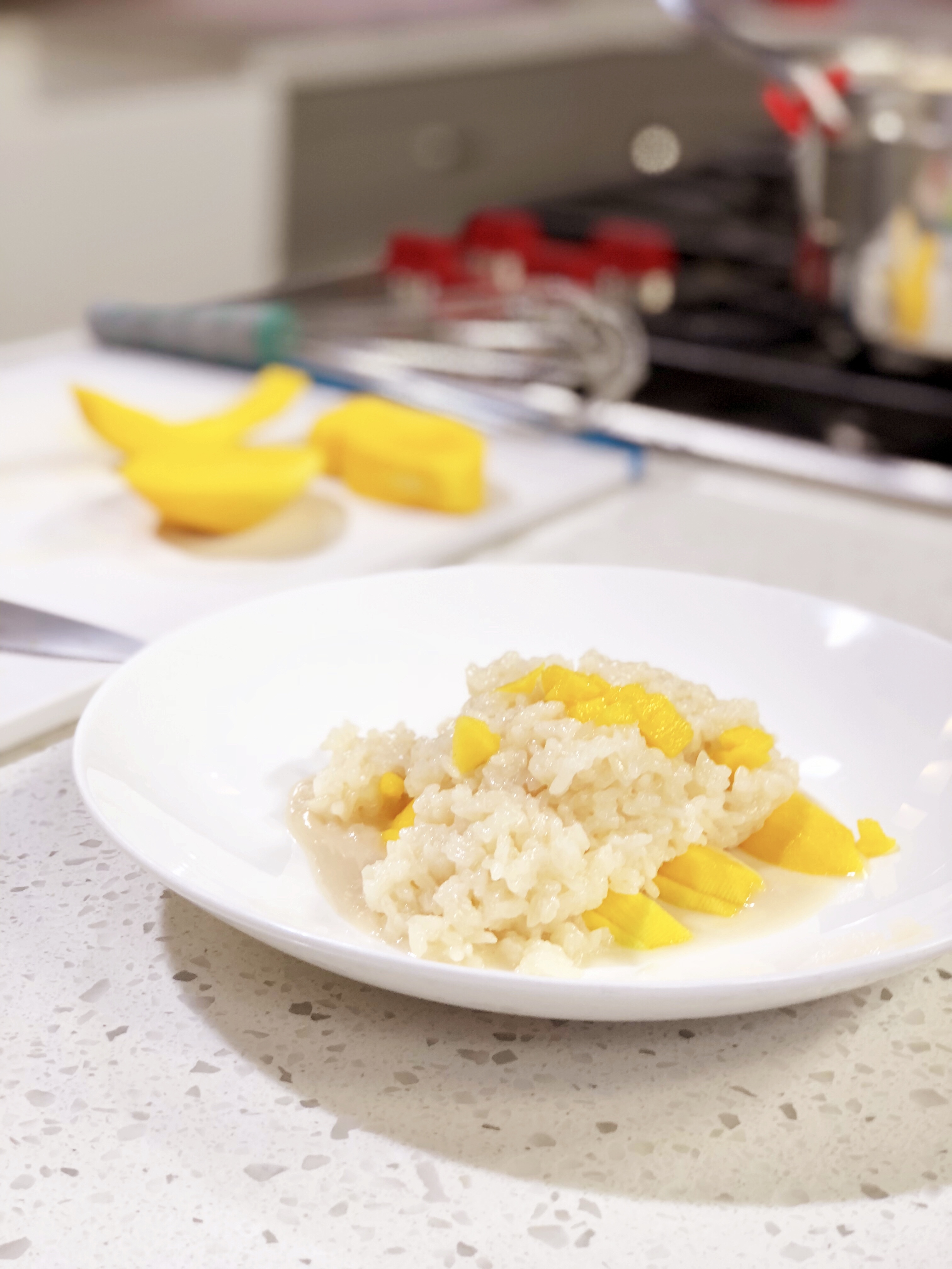 Sweet Sticky Rice with Mango cooking with chef bryan