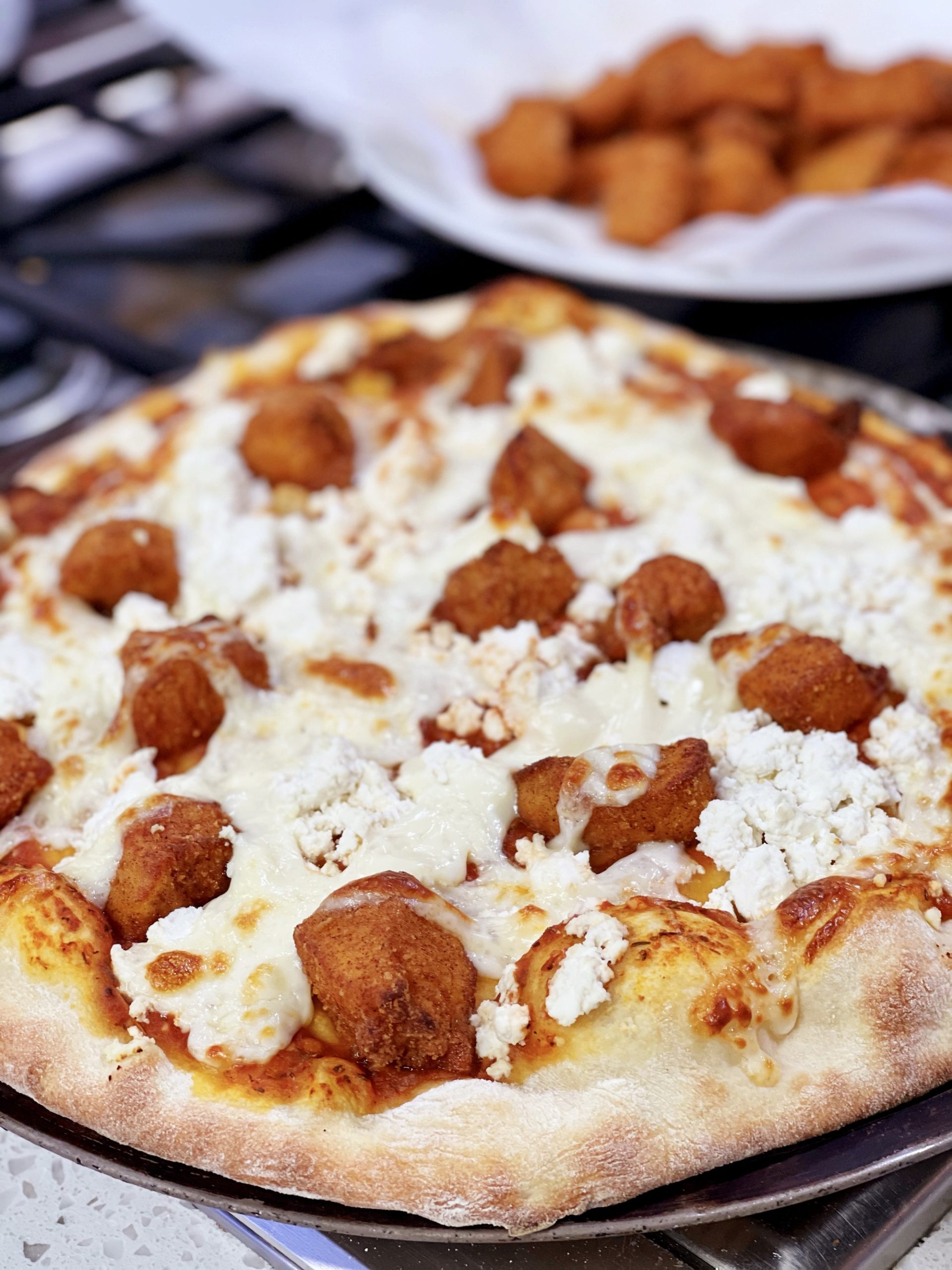 Chicken Parmesan Pizza cooking with chef bryan