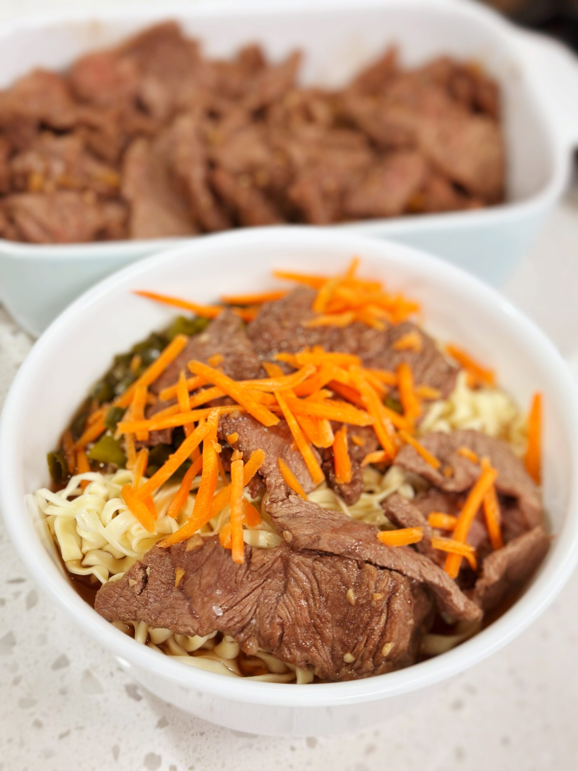 Ginger Beef Noodle Bowls cooking with chef bryan