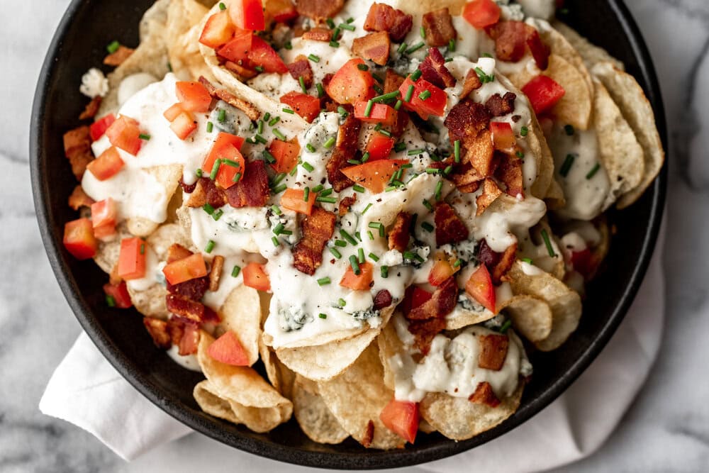 Blue Cheese Chips Cooking with Cocktail Rings