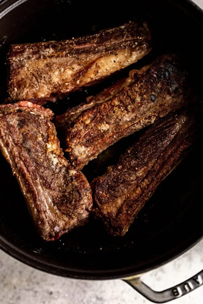Miso Braised Short Ribs Cooking with Cocktail Rings