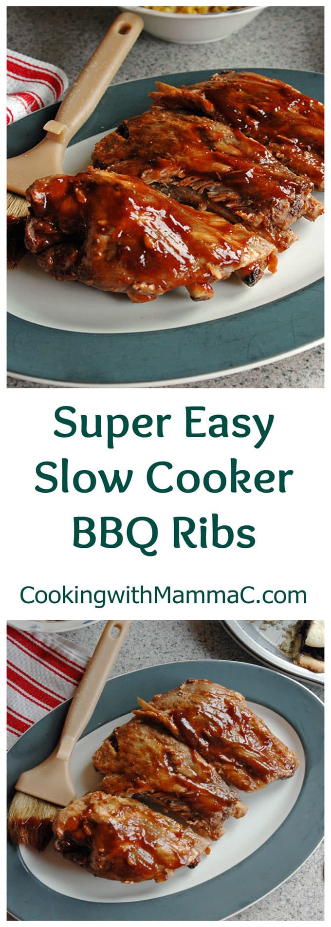 Super Easy Slow Cooker BBQ Ribs