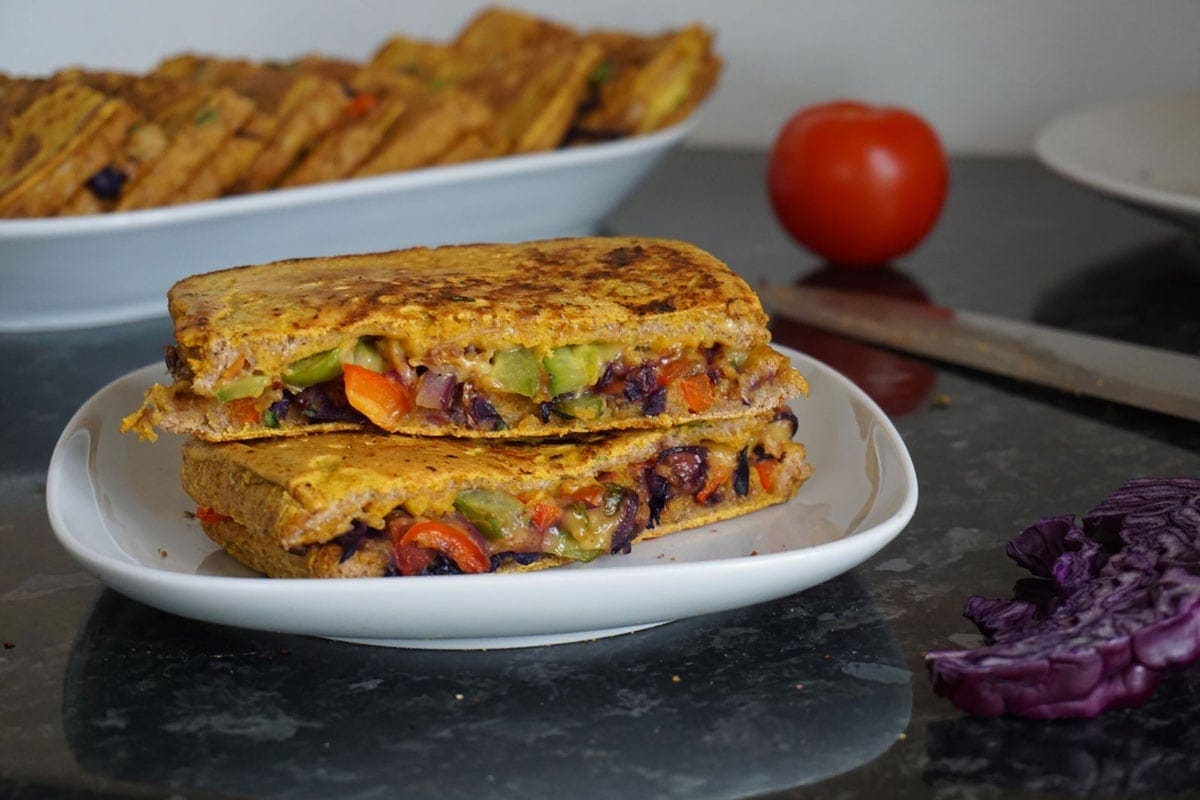 Vegan Pudla Sandwich Recipe Cooking With Parita