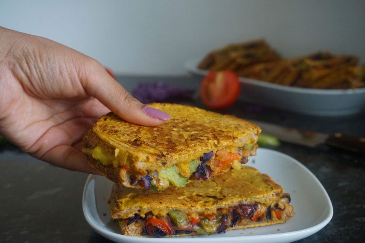 Vegan Pudla Sandwich Recipe Cooking With Parita