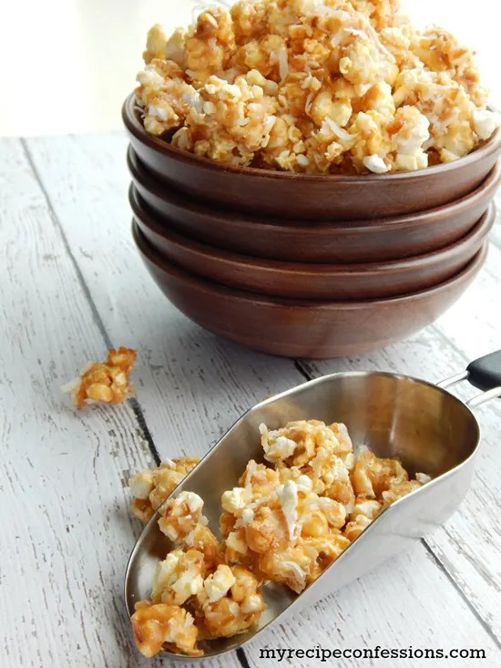 Toasted Coconut Caramel Popcorn Recipe Cooking With Ruthie