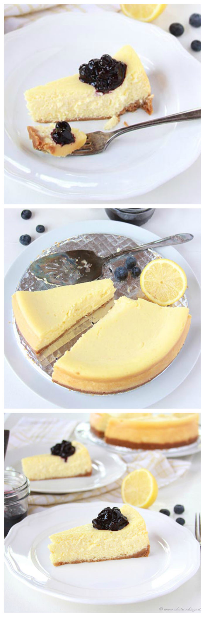 Lemon Cheesecake with Blueberry Compote Recipe Cooking With Ruthie