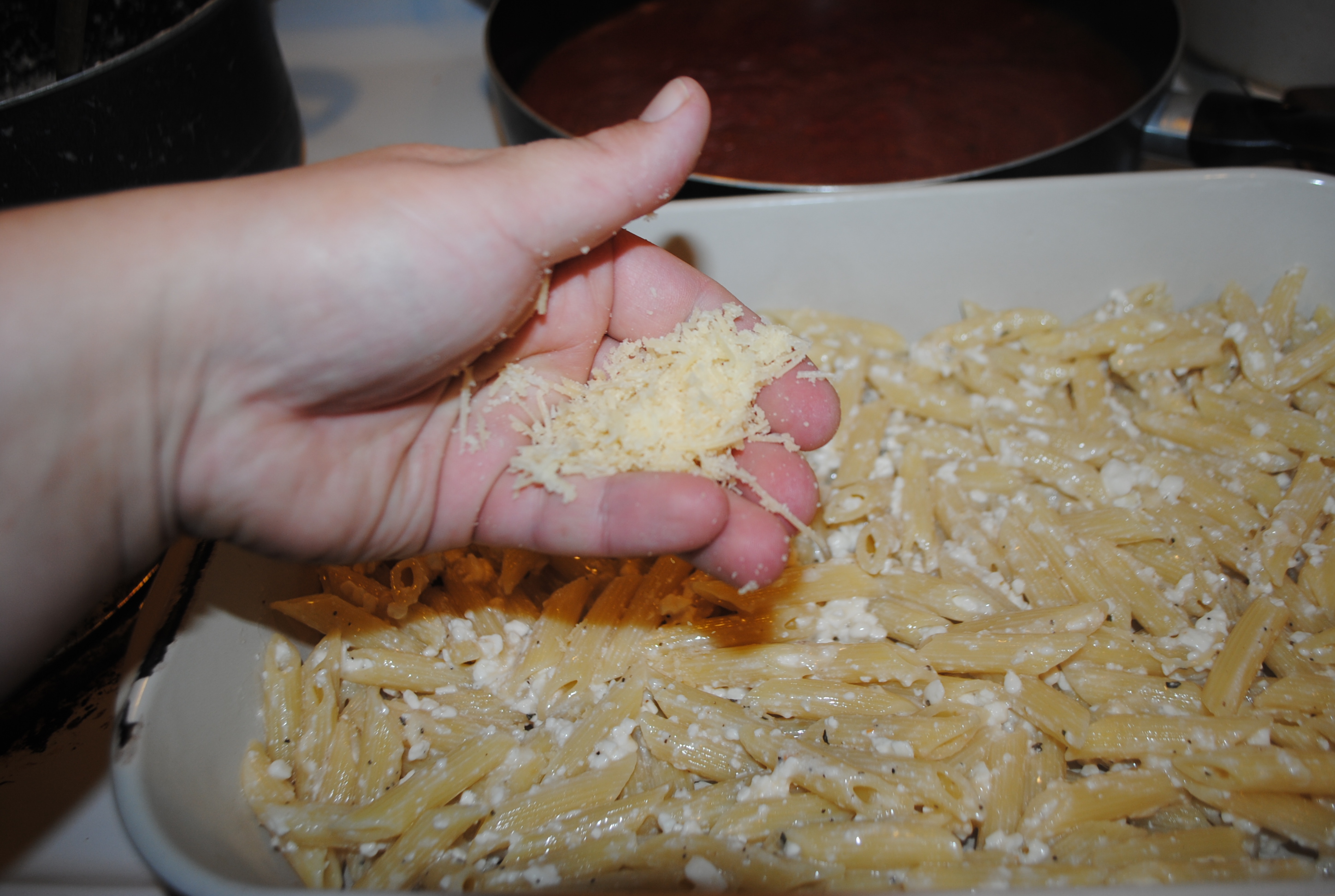 COTTAGE CHEESE PENNE PASTA BAKE