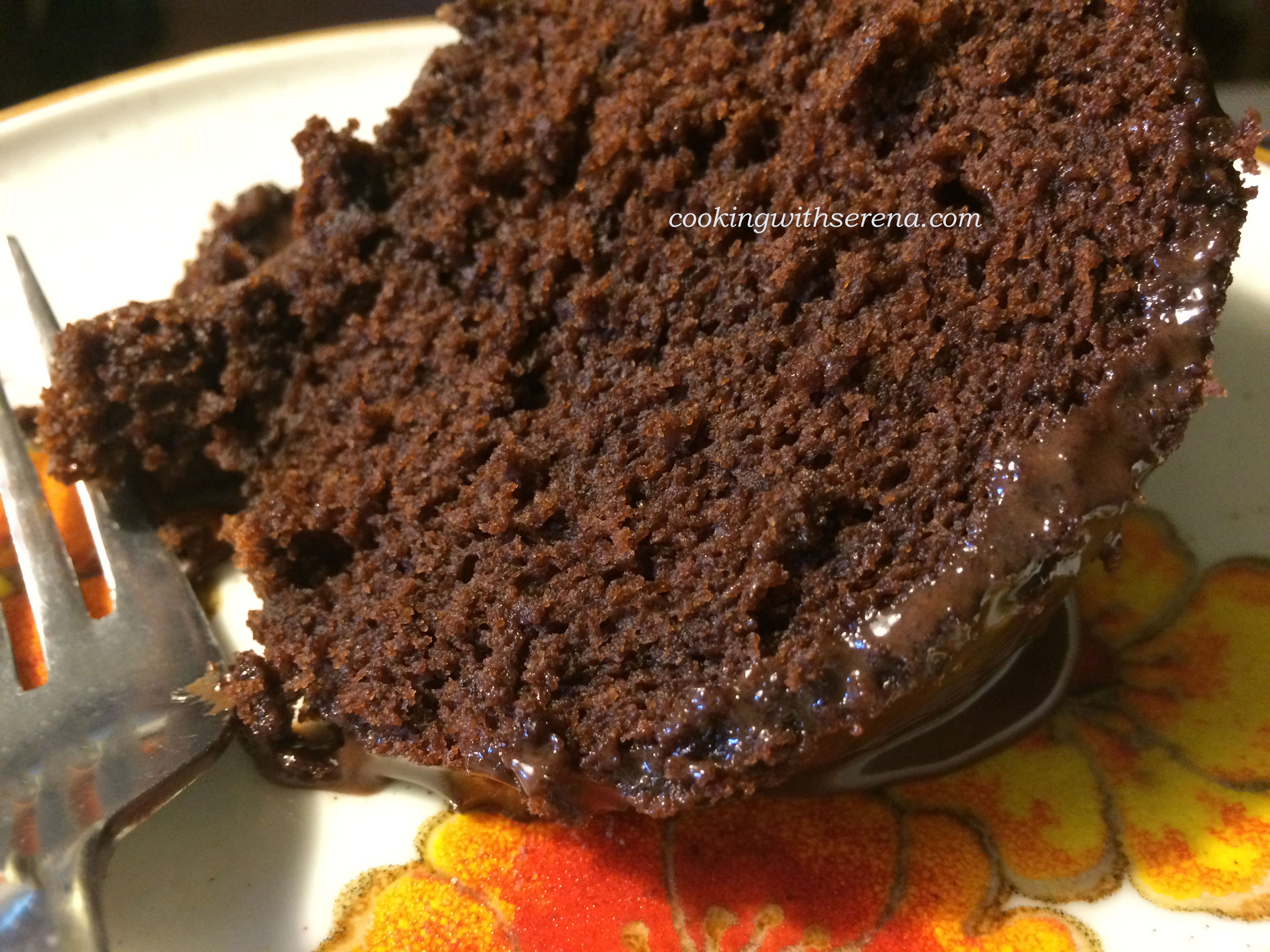 CHOCOLATE RED WINE CAKE WITH CHOCOLATE GANACHE