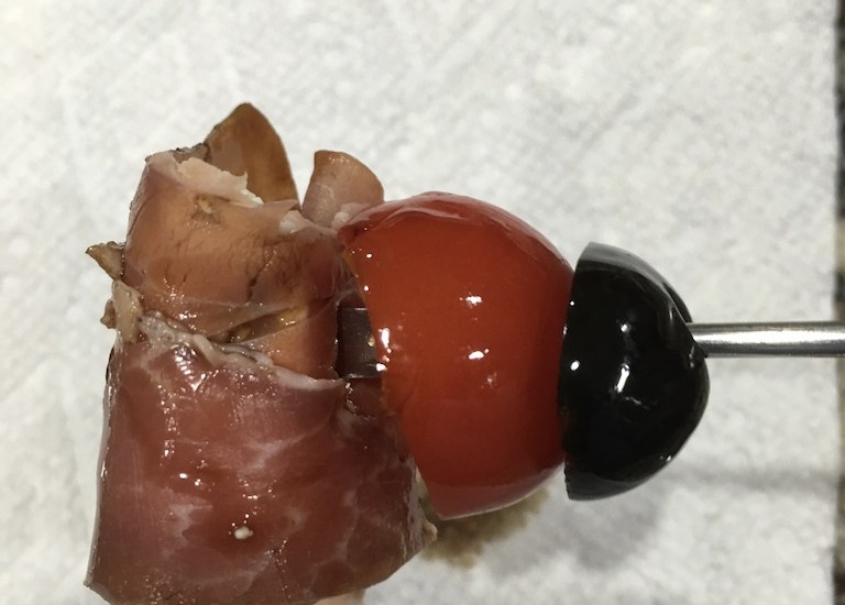 Prosciutto, Mozzarella, and Basil Appetizer