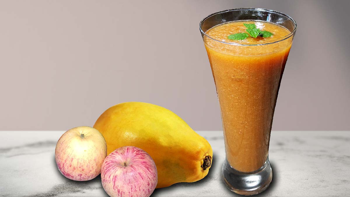 Apple Papaya Juice Healthy Summer Drink Recipes Cookish Creation