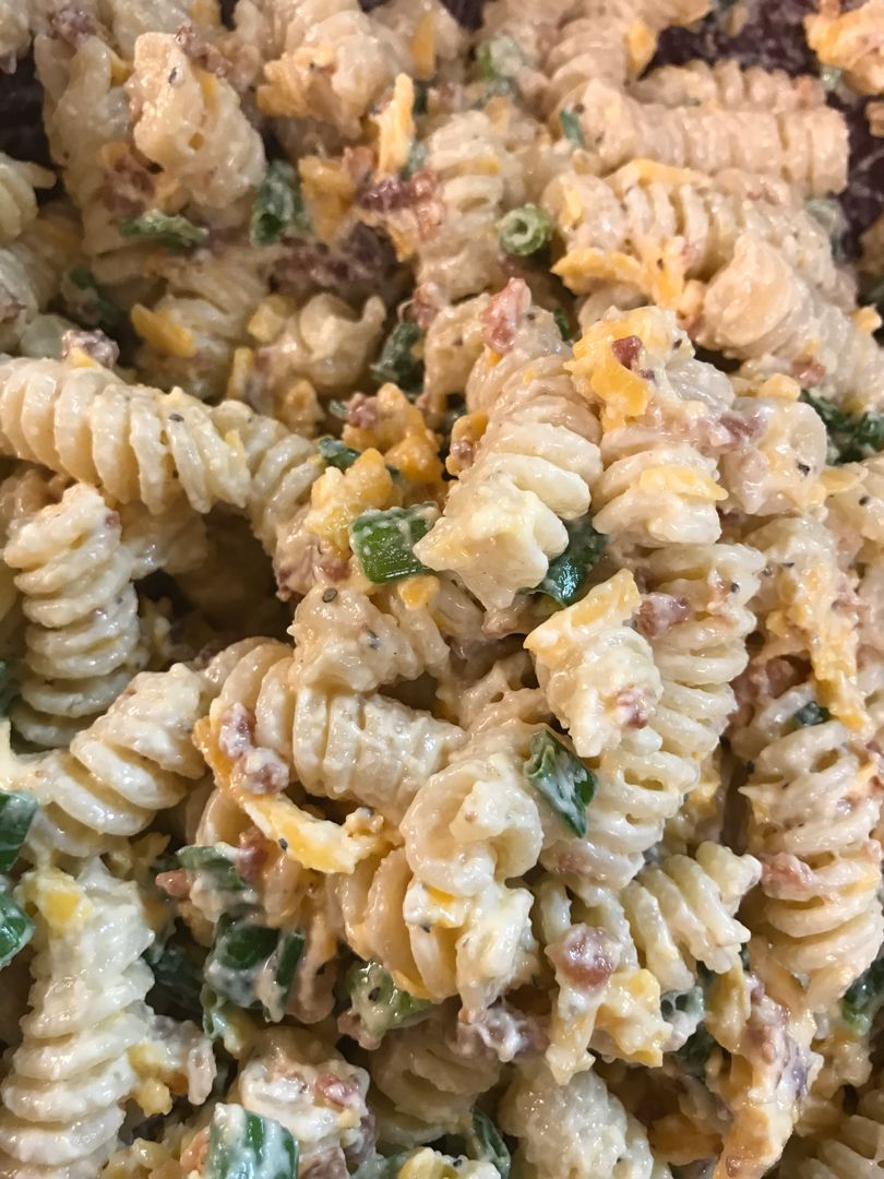 Cheddar Bacon Ranch Pasta Salad