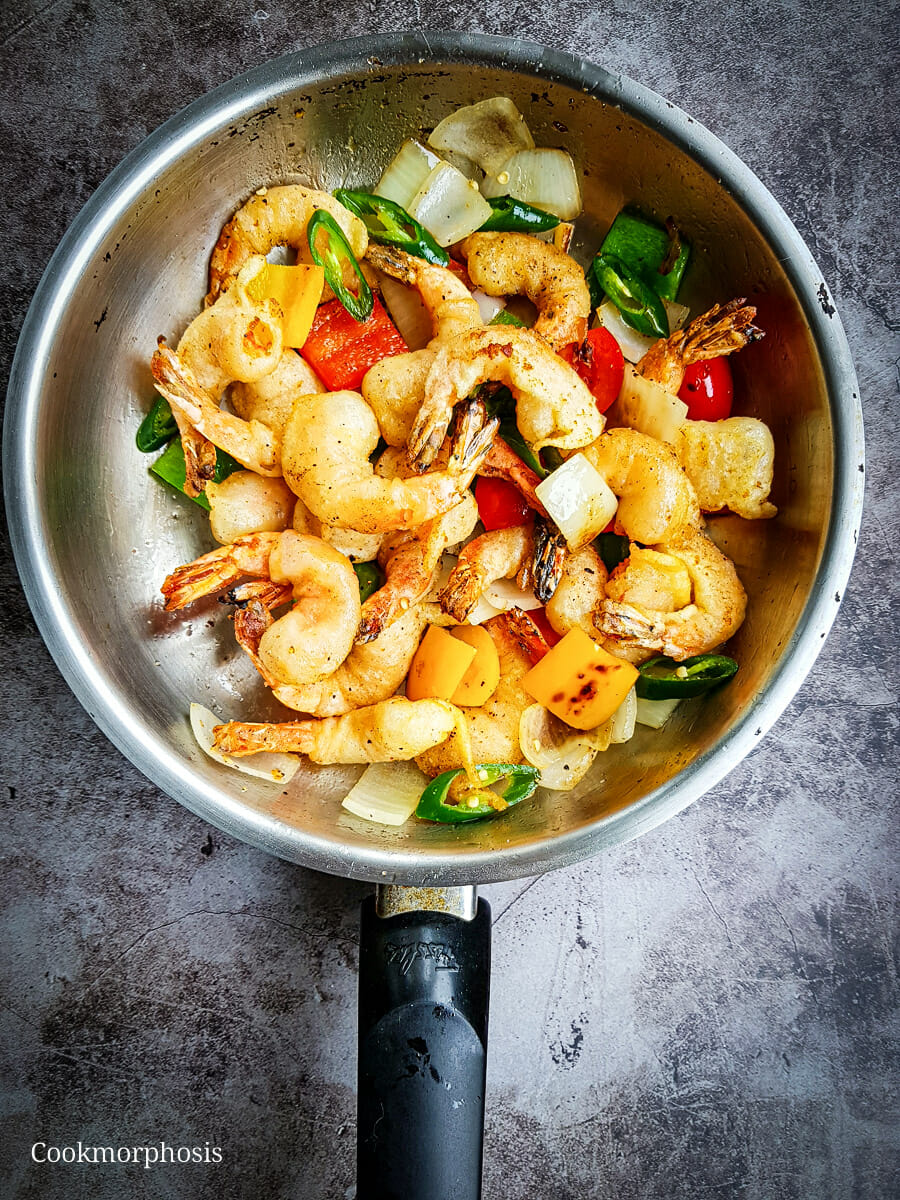 Chinese Salt and Pepper Shrimp with Lime Dipping Sauce