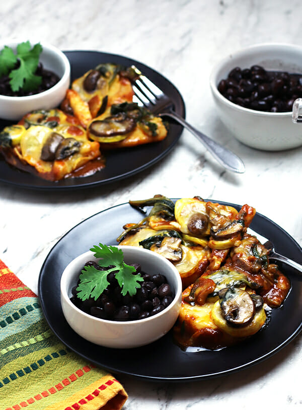 Enchilada Casserole Quick, delicious meal! Plant Based Recipes for