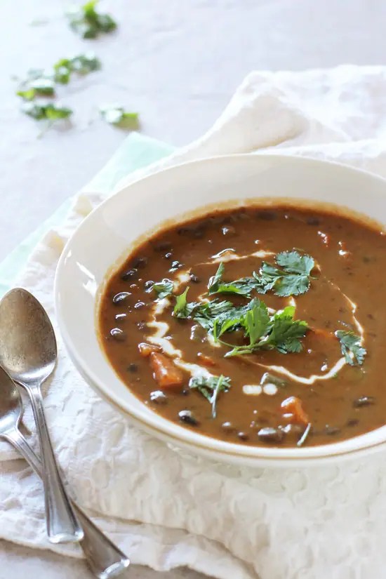 Creamy Sweet Potato and Black Bean Soup Cook Nourish Bliss