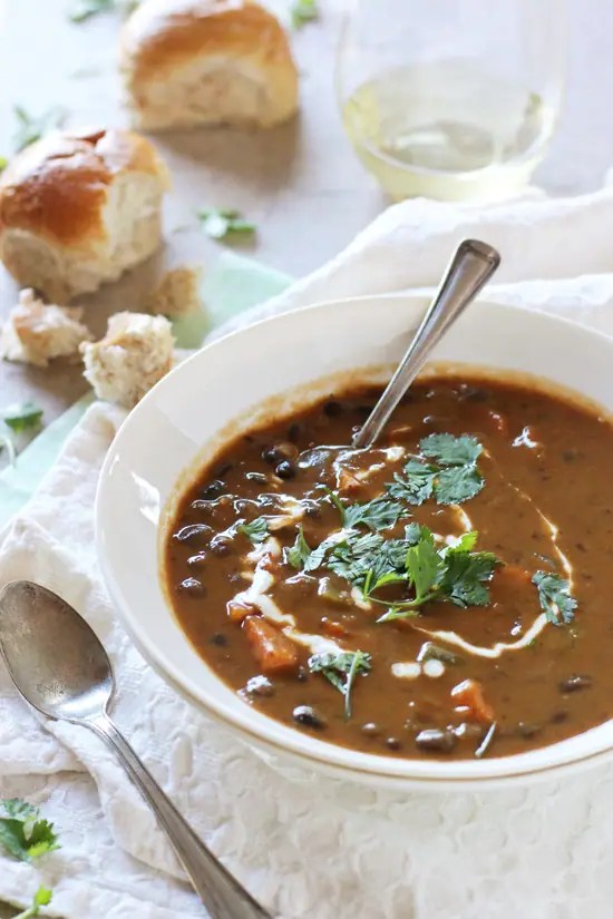 Creamy Sweet Potato and Black Bean Soup Cook Nourish Bliss