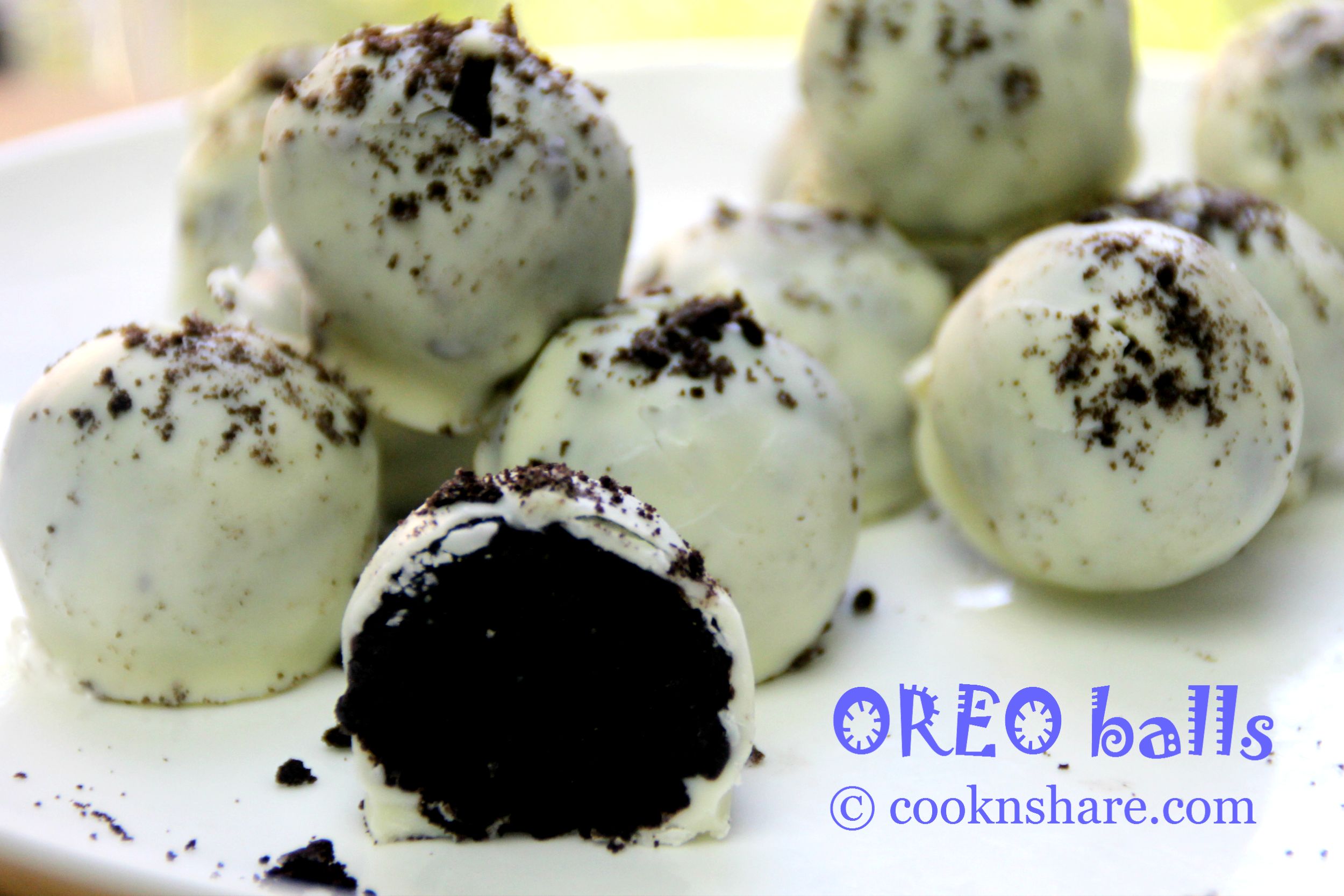 No Bake White Chocolate Oreo Balls Cook n' Share World Cuisines