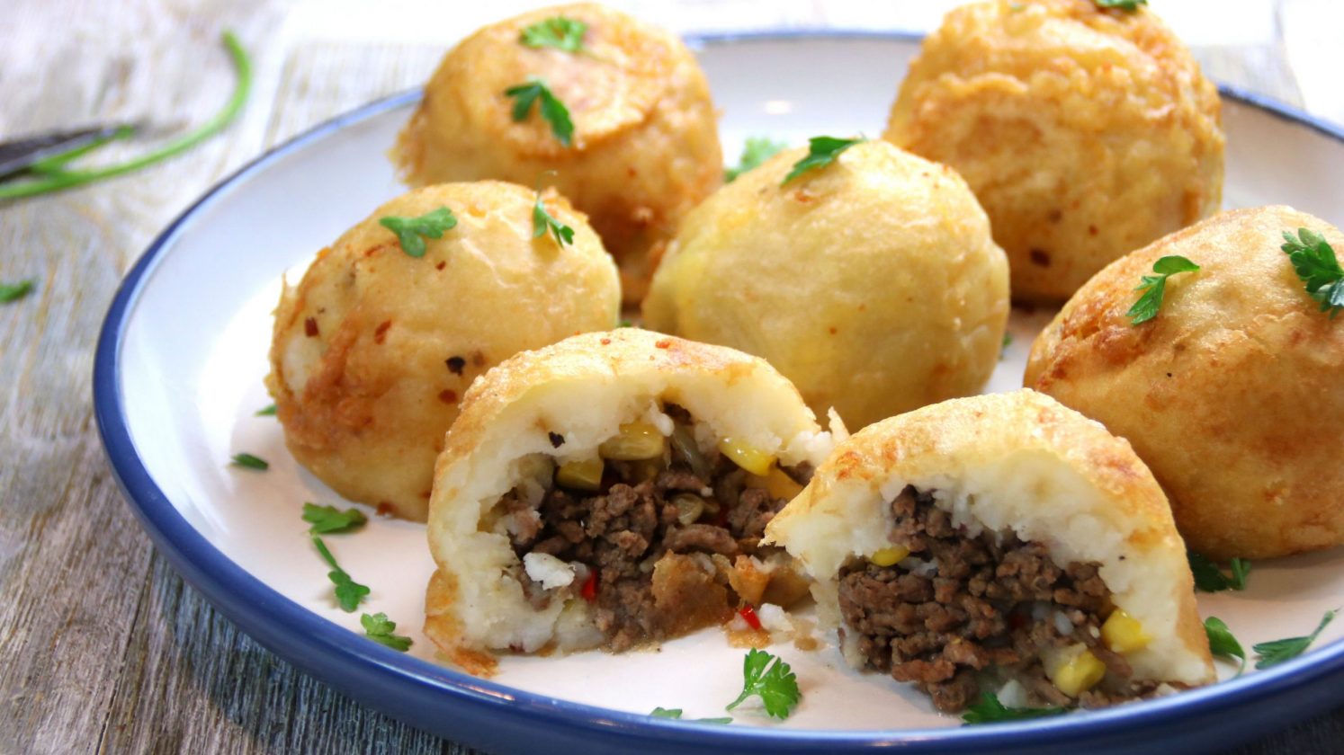 Meaty Stuffed Mashed Potato Balls Cook n' Share