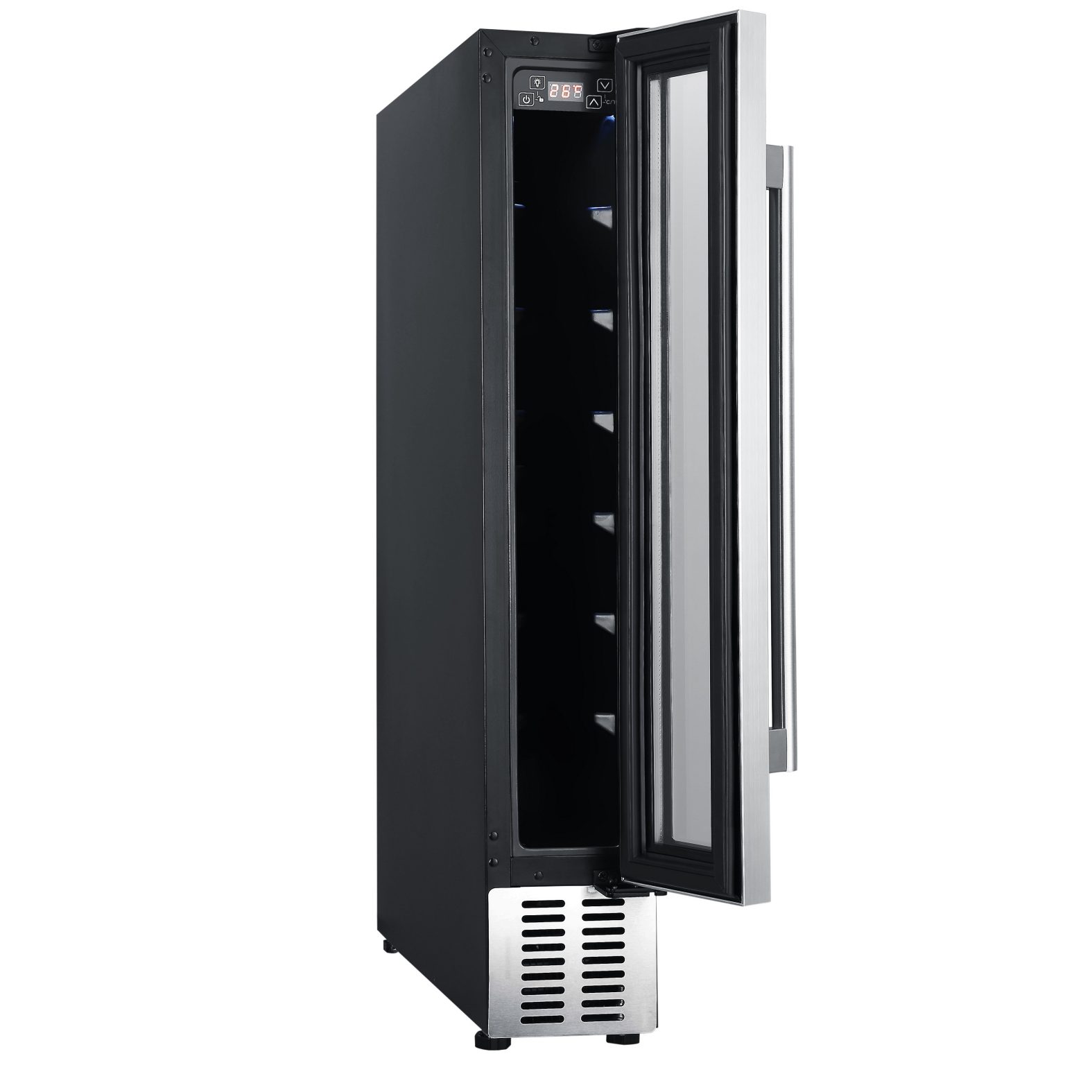 7 Bottle Capacity Stainless Steel BuiltIn Wine Cooler Cookology