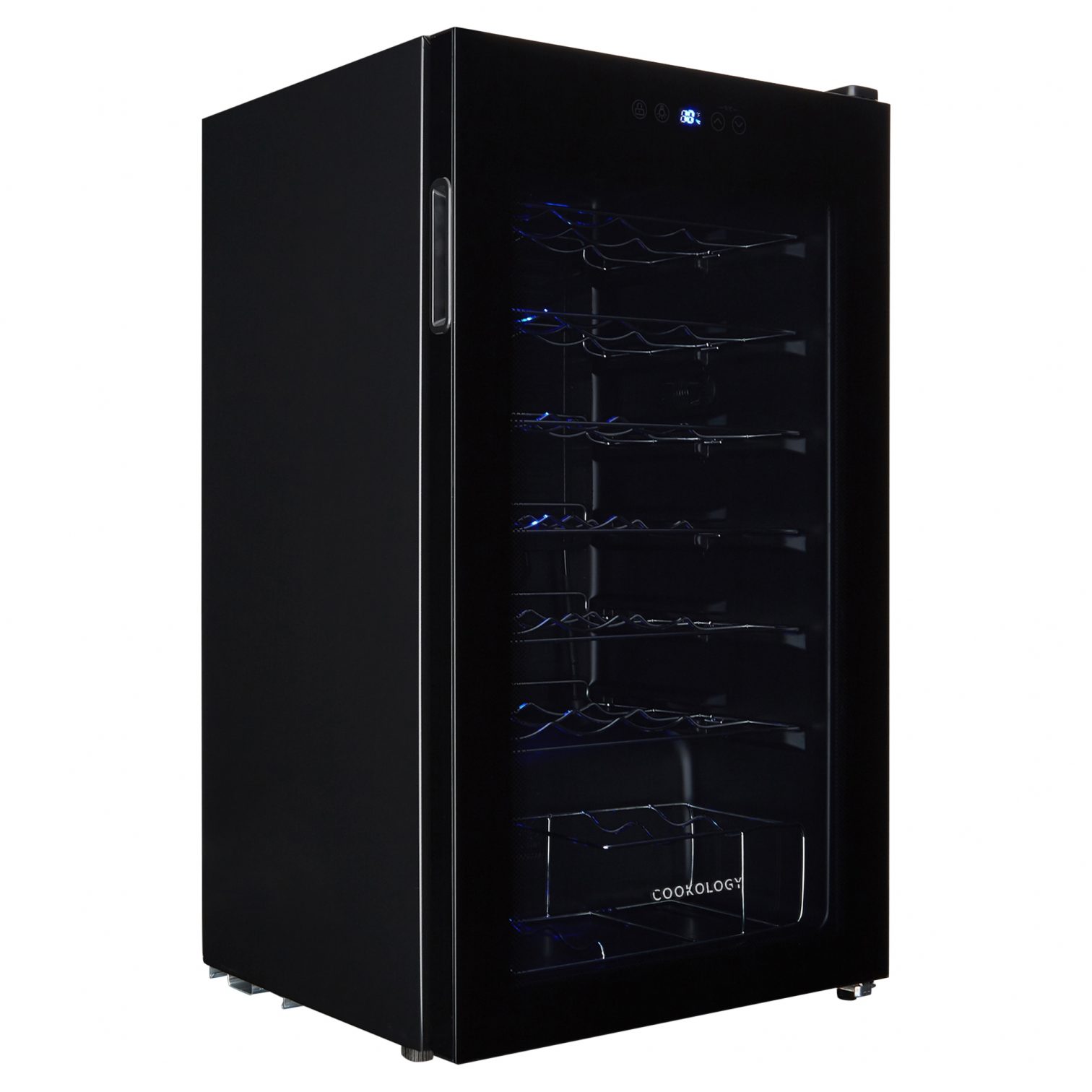 34 Bottle Capacity Black BuiltIn Wine Cooler Cookology