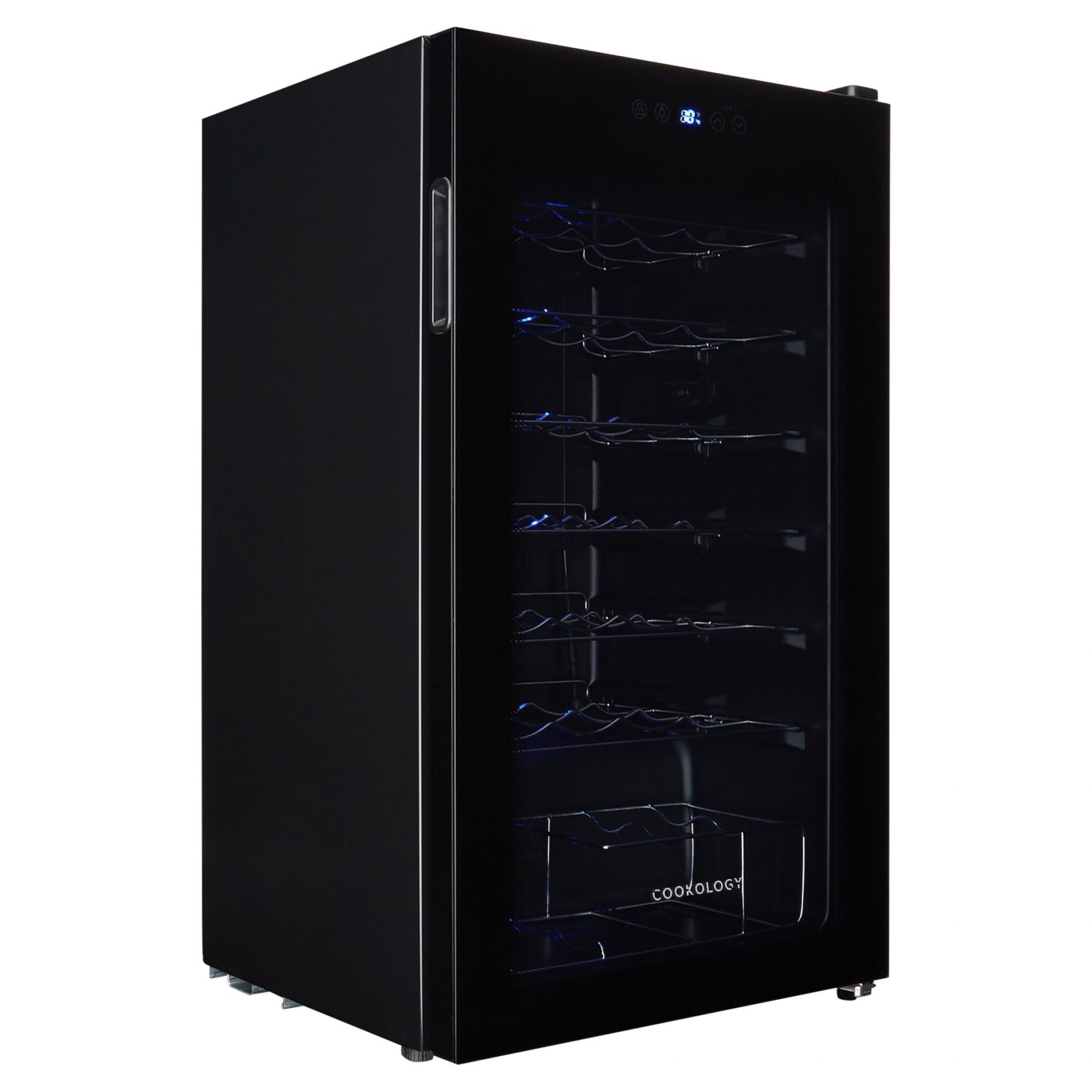34 Bottle Capacity Black BuiltIn Wine Cooler Cookology