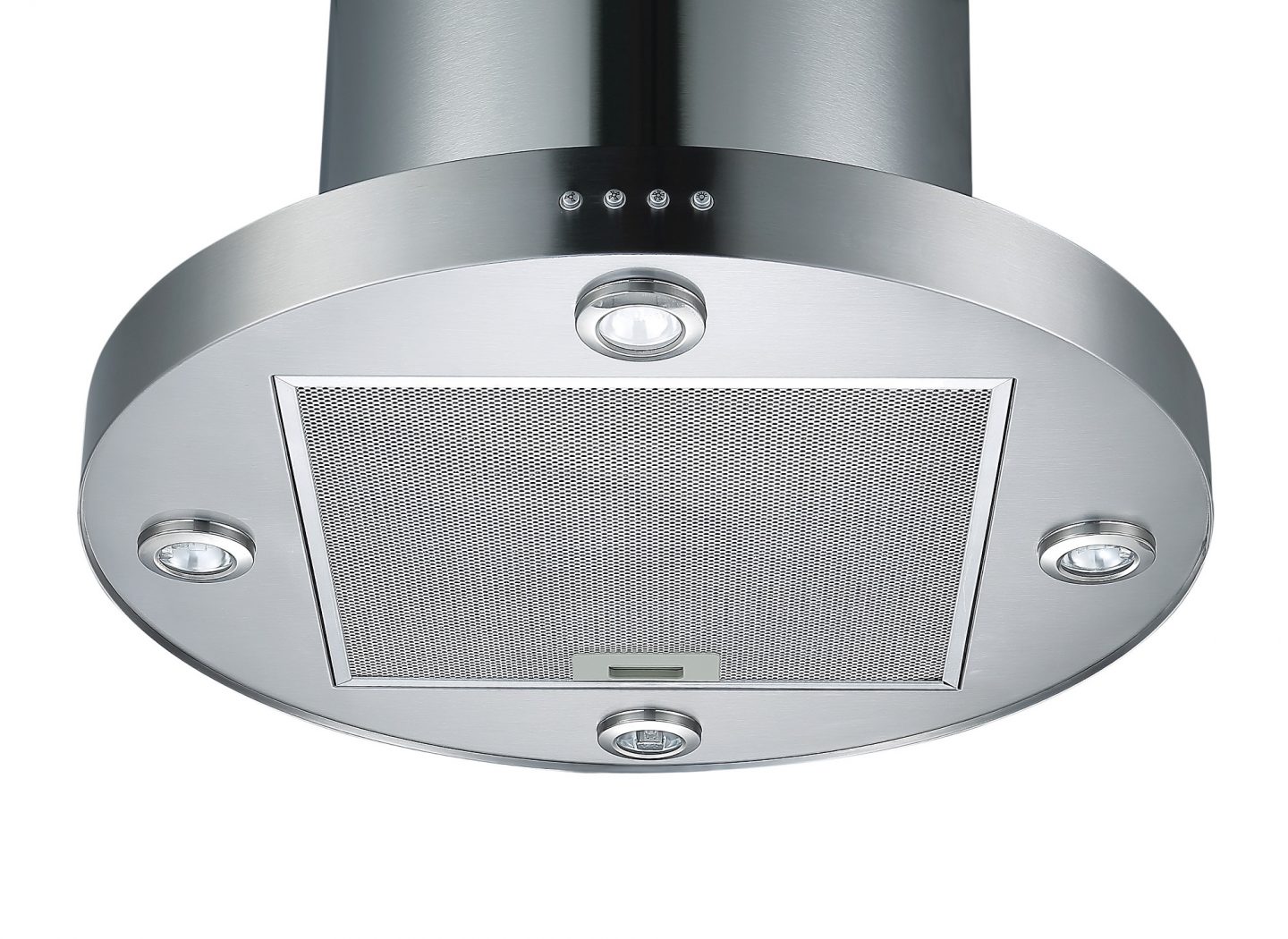 60cm Stainless Steel Cylinder Island Cooker Hood Cookology