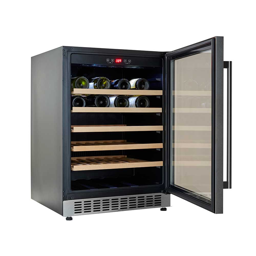 54 Bottle Capacity Stainless Steel Wine Cooler Cookology