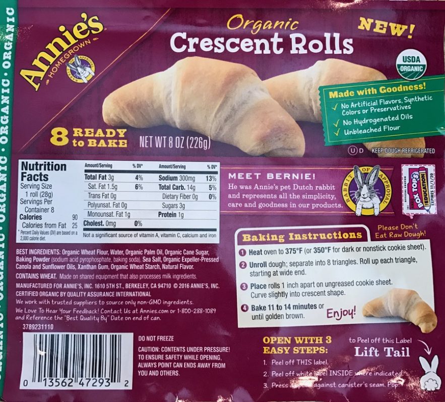 Annie's Great Bunny Bakeoff with Organic Crescent Rolls Cookwith5Kids
