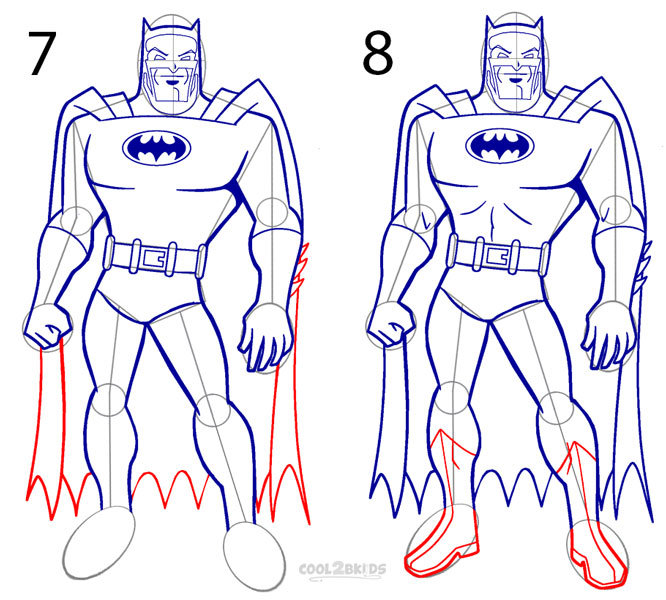How to draw Batman (Step by Step Pictures) Cool2bKids
