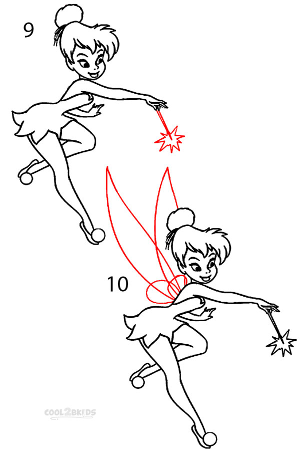 How to Draw Tinkerbell (Step by Step Pictures) Cool2bKids