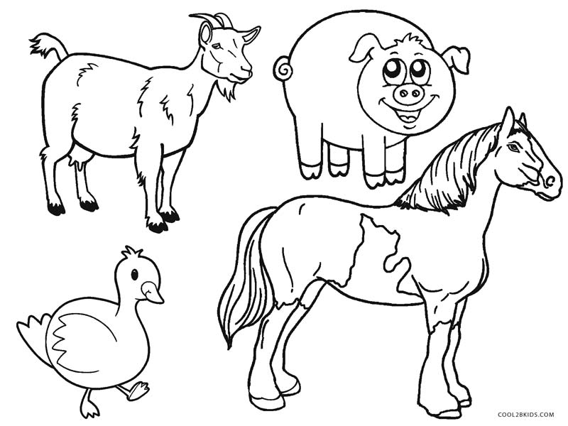 38+ Realistic Farm Animal Coloring Pages
