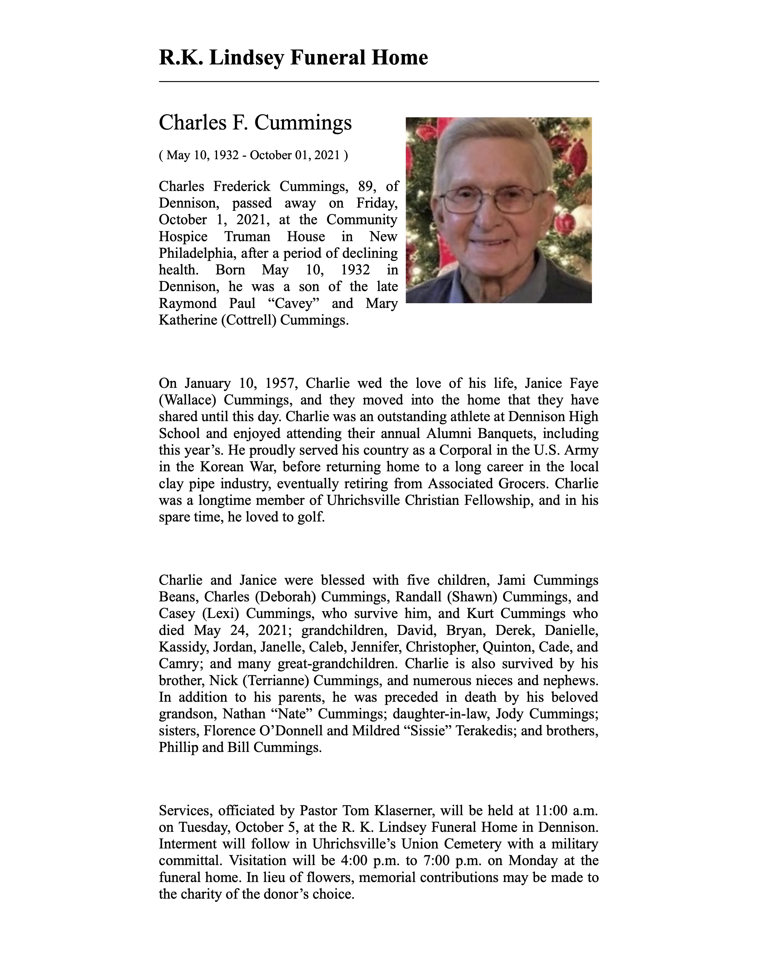 Rk Lindsey Funeral Home Obituaries