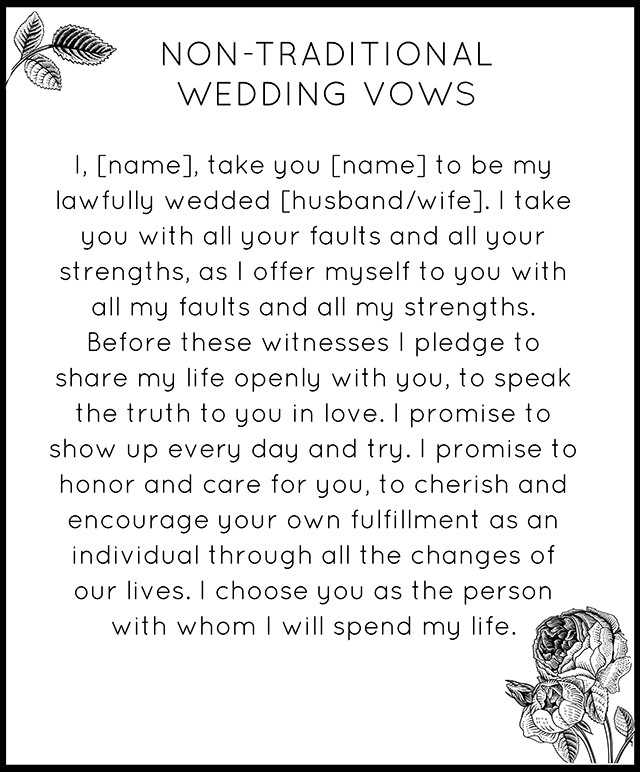 The Best Ideas for Wedding Vows Script Home, Family, Style and Art Ideas
