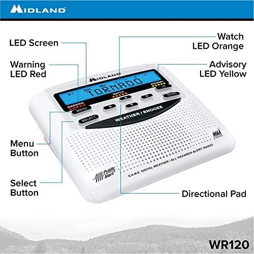Midland WR120B/WR120EZ NOAA Emergency Weather Alert