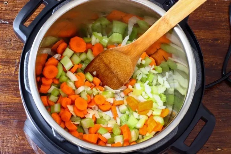 carrots celery onion instant pot Cool Bean Cooking