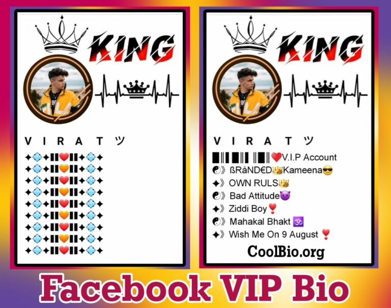 973+ Facebook VIP Bio FB VIP Account Bio 2023 Cool Bio