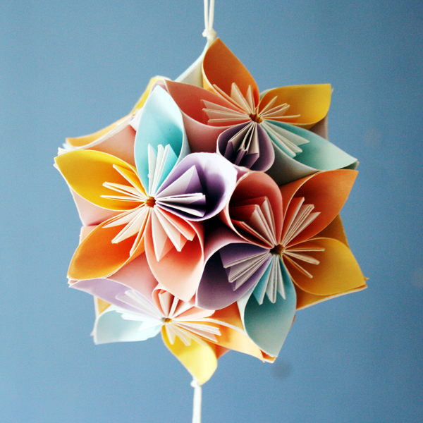 How to Fold Cute DIY Kusudama Paper Craft Flower