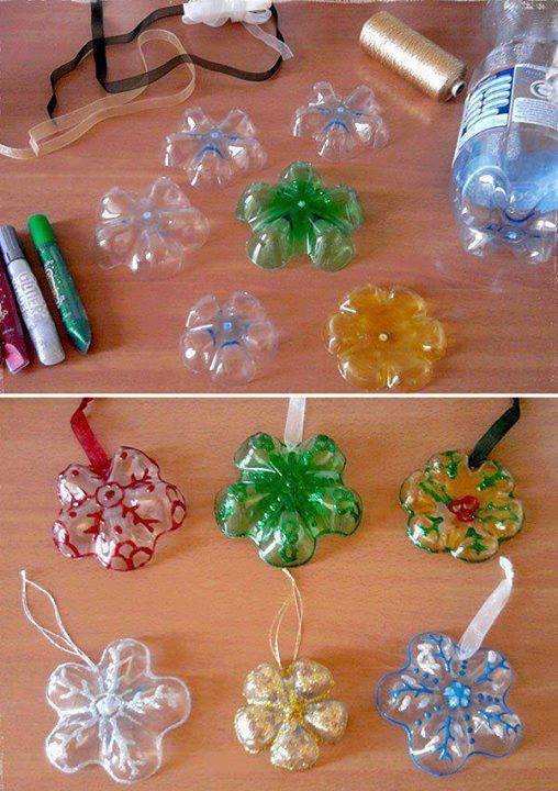 DIY Make Ornament out of Water Bottles