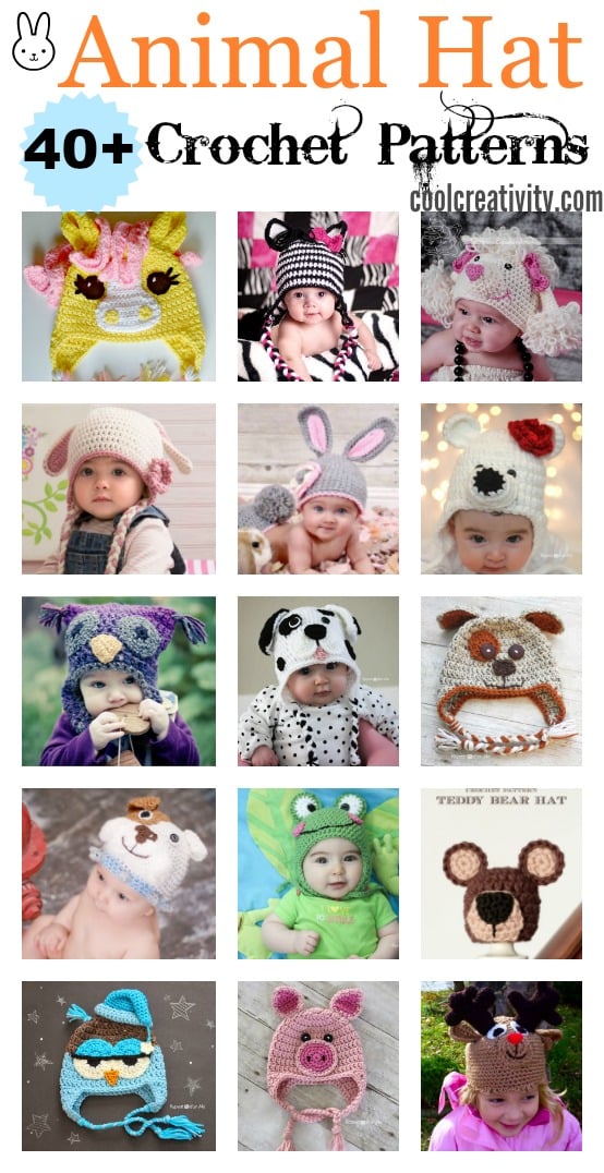 40+ Crochet Animal Hat with Patterns