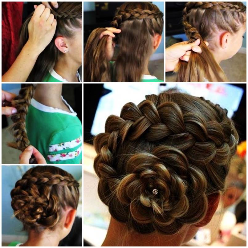 DIY Dutch Flower Braid Updo Hairstyle Cool Creativities
