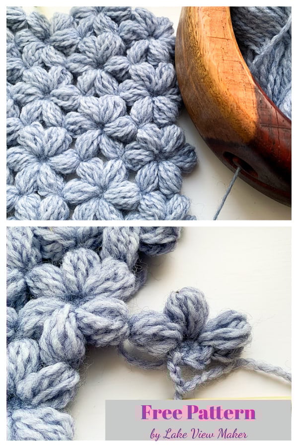 Crochet Puff Stitch Flower Free Pattern Best Flower Site