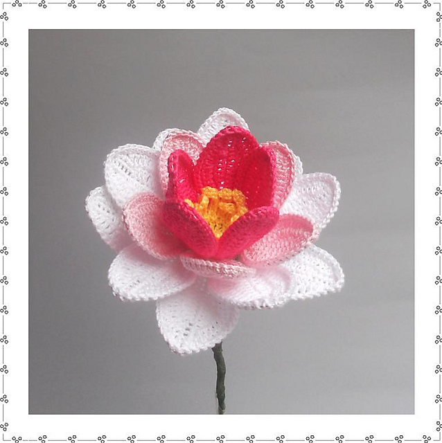 Crochet Pretty Water Lily with Free Pattern (Video)
