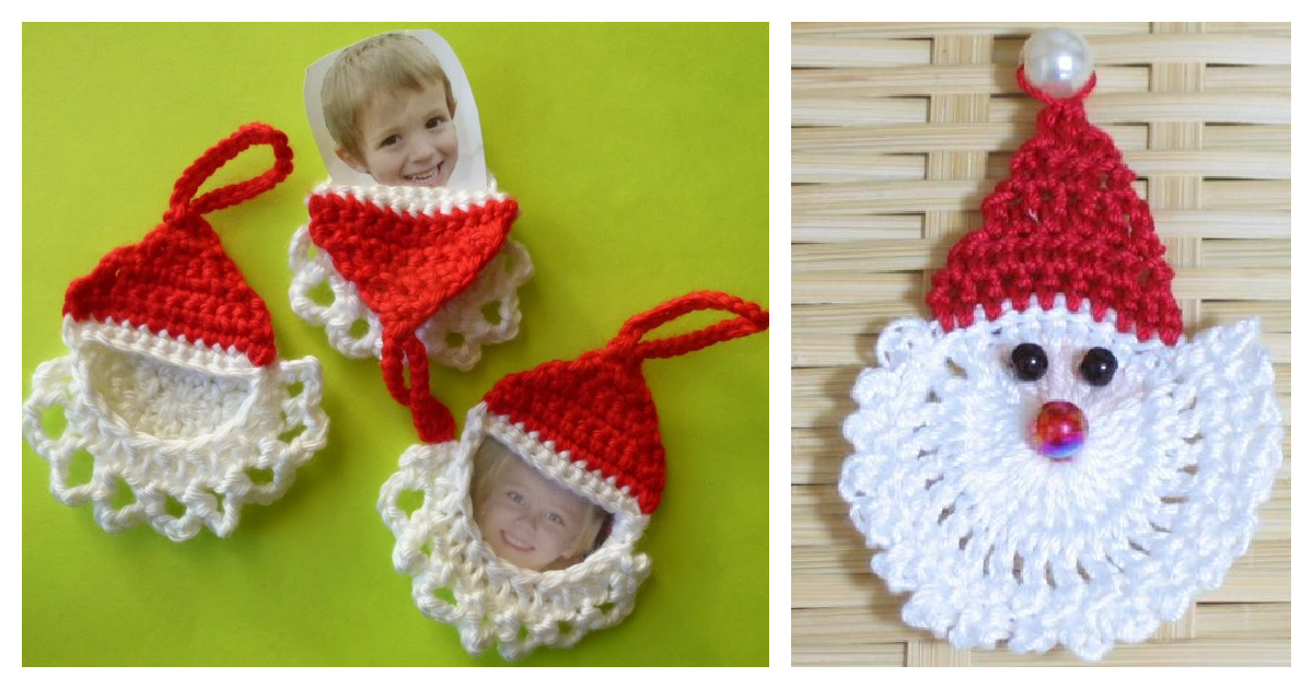 Santa Ornament Free Crochet Pattern