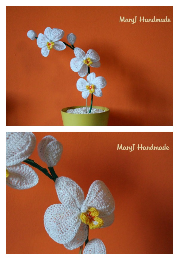 Crochet Orchid Flower Free Pattern and Video Tutorial Cool Creativities