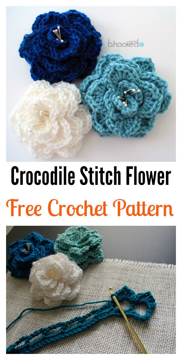 Crochet Crocodile Stitch Flower Free Pattern Cool Creativities
