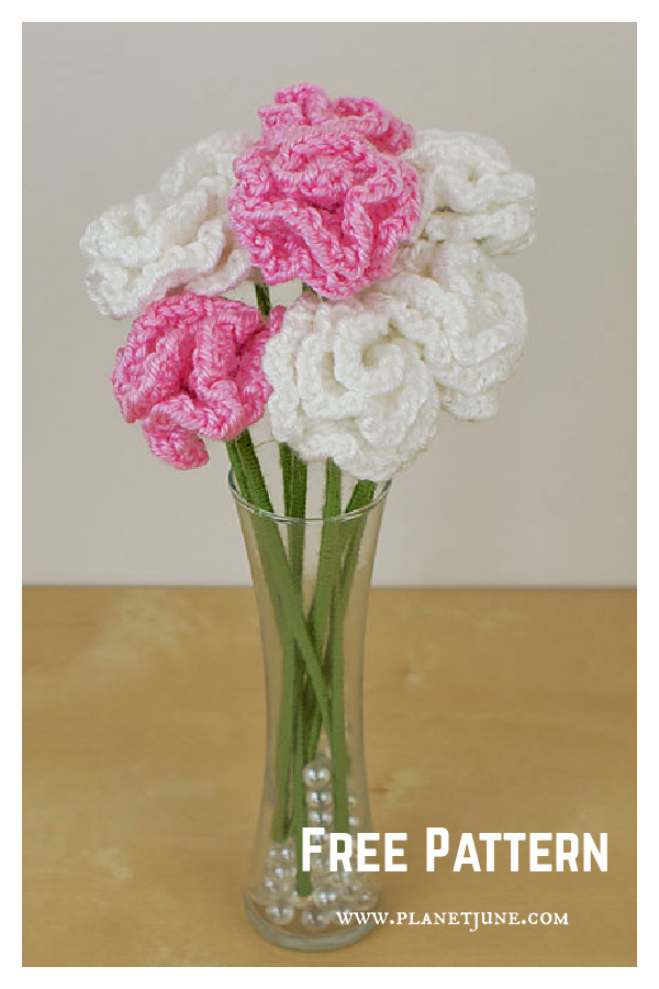 Carnations Flower Free Crochet Pattern Cool Creativities