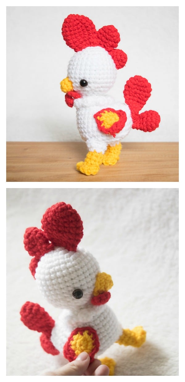 6 Rooster Crochet Amigurumi Patterns