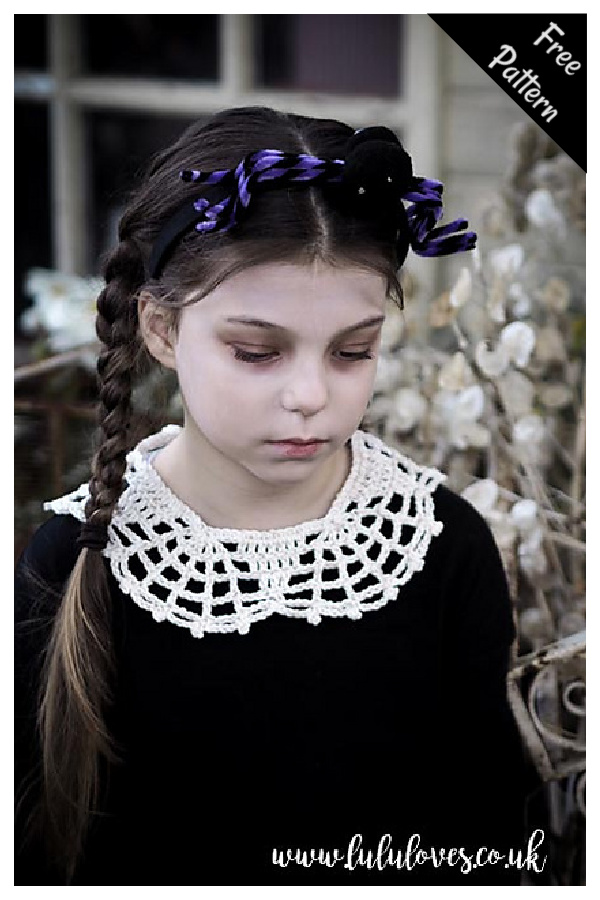 Halloween Web Collar Free Crochet Pattern Cool Creativities