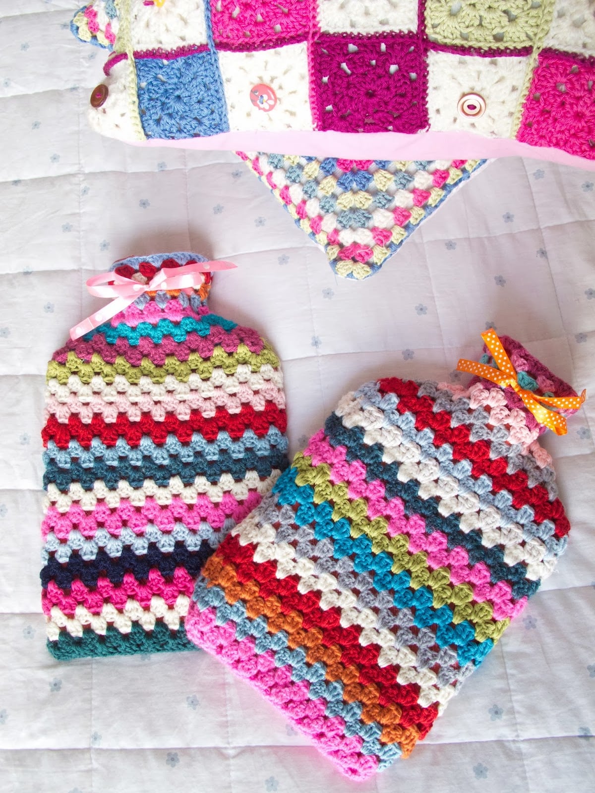 5 Hot Water Bottle Cover Free Crochet Patterns