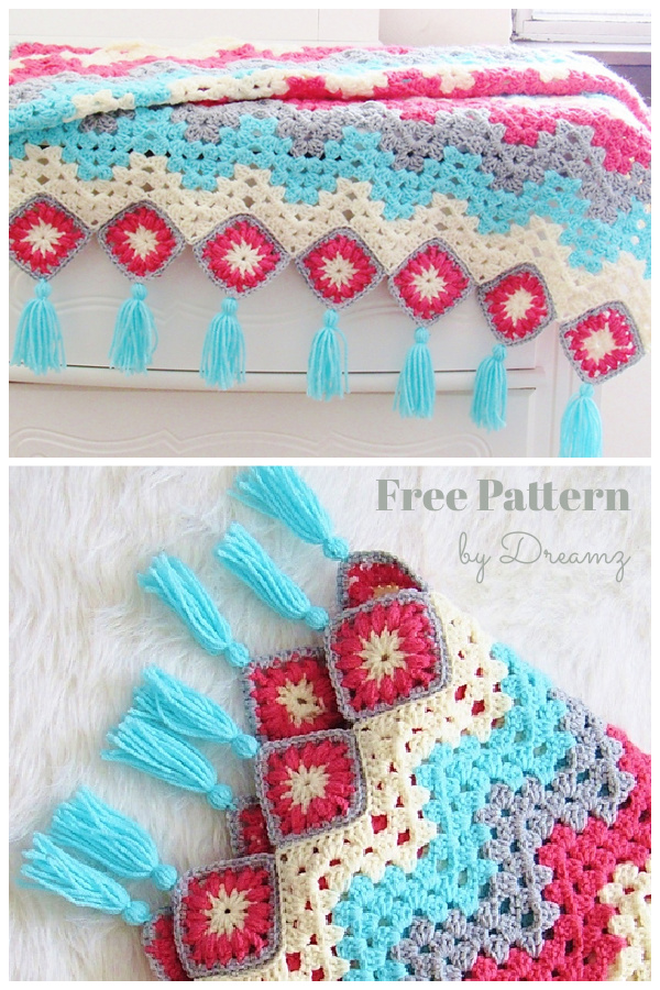 Granny Ripple Afghan Blanket Free Crochet Pattern Cool Creativities