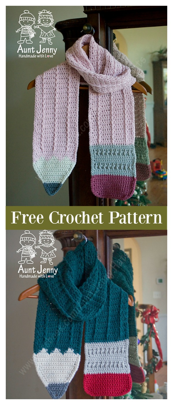 Pencil Scarf Free Crochet Pattern Cool Creativities
